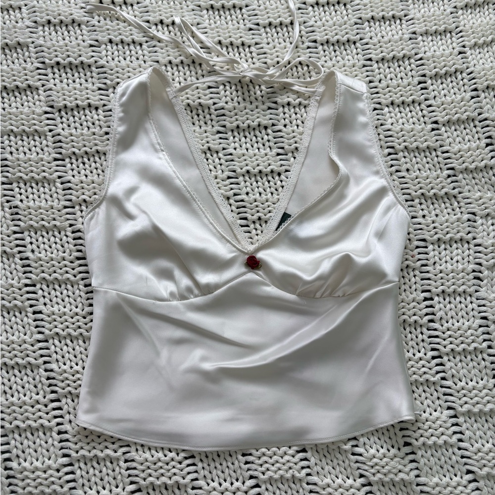 Wild Fable White Satin Top